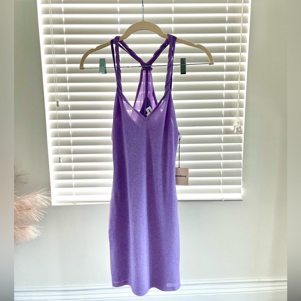 Superdown *New with tags* Purple Spaghetti Double Strap Bodycon Mini Dress
